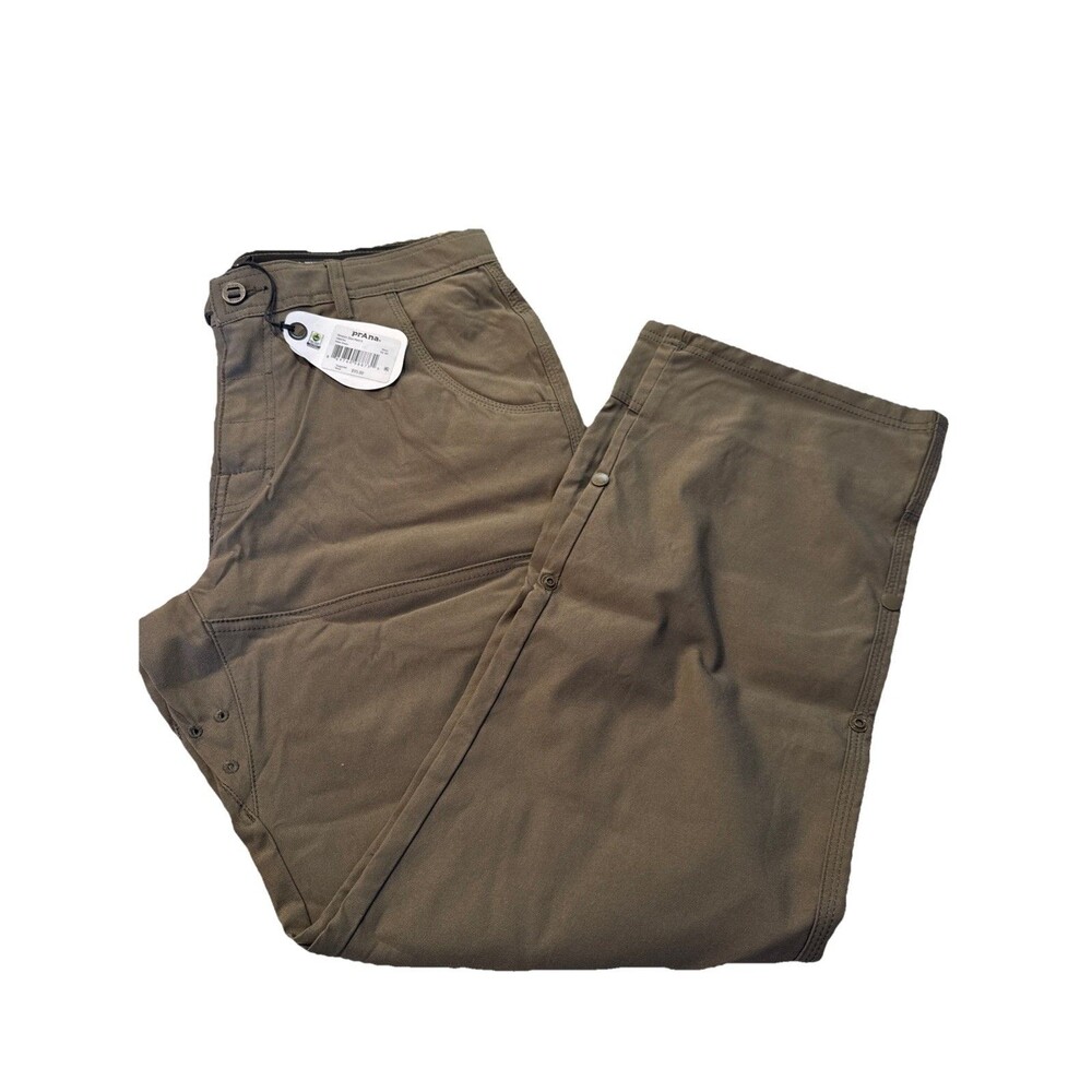 NEW Prana Zion II Pants 32/30 Stretch Relaxed Fit Cargo Dark Iron Straight